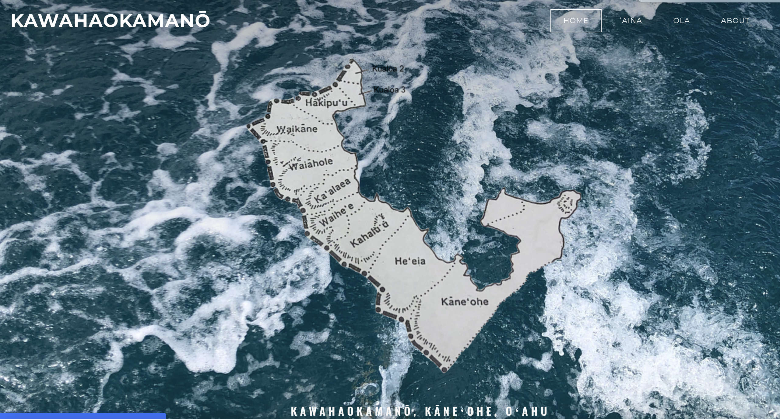 Image linking to an online report called Kawahaokamanō, Kāneʻohe, Oʻahu By Kelsy Fujiyama.
