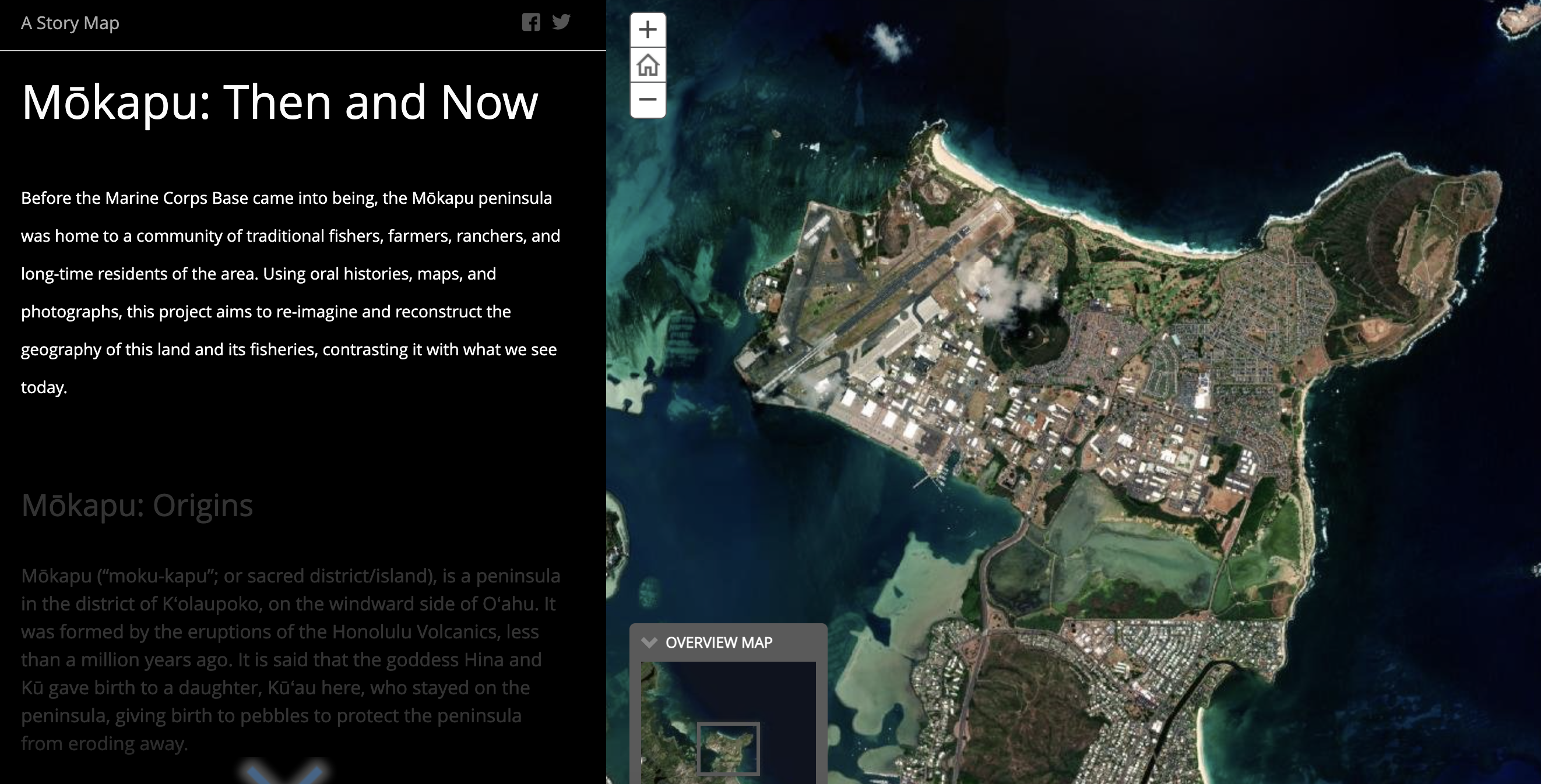 Image linking to an online report called Mōkapu: Then and Now by Shreya Yadav.
