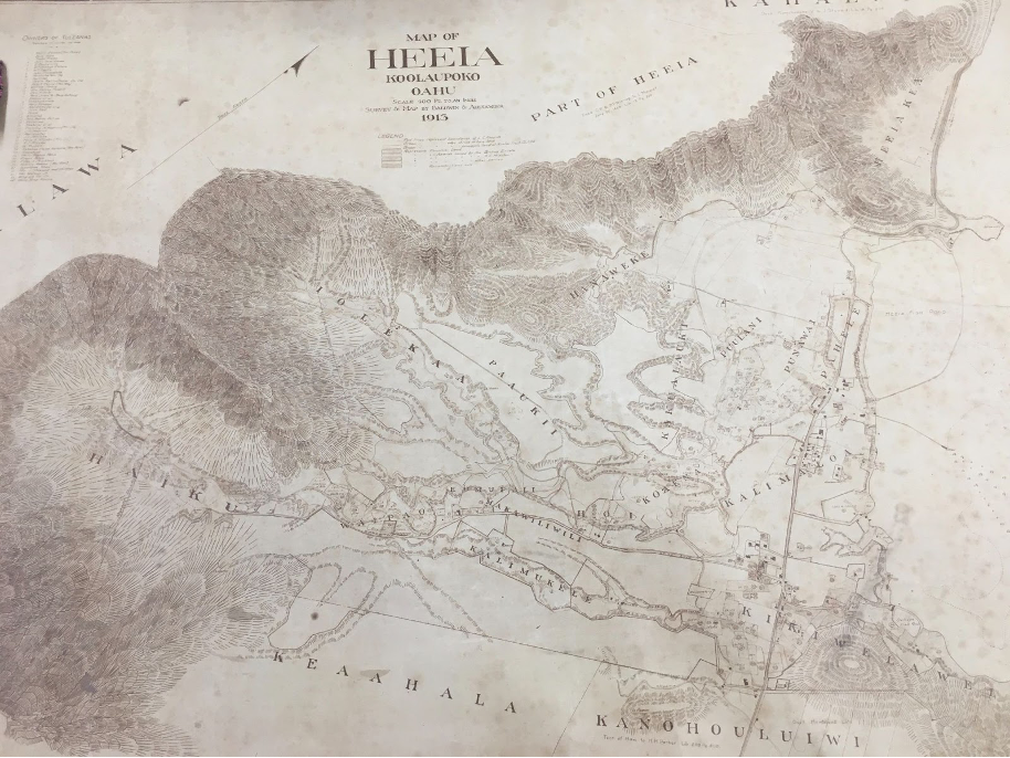 1913 Map of Heeia Koolaupoko Oahu