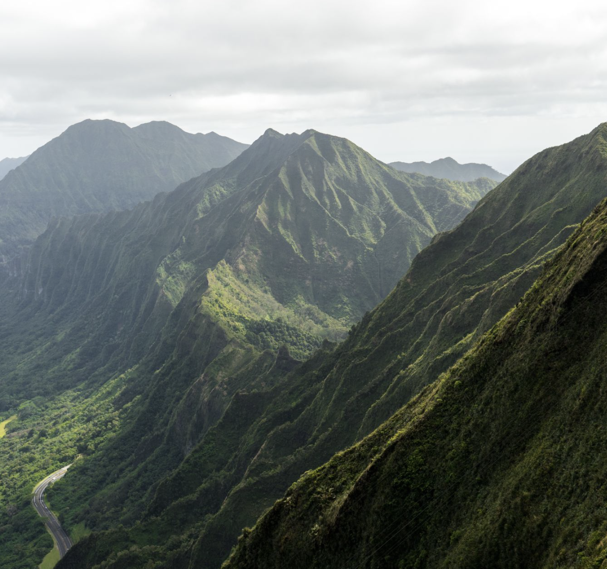Image of mountains near the Heʻeia Reserve